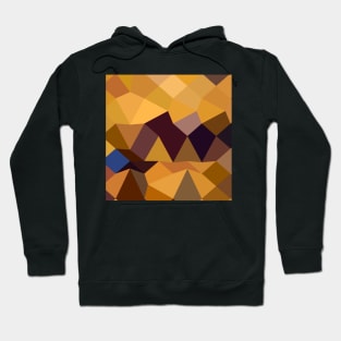 Deep Lemon Yellow Abstract Low Polygon Background Hoodie